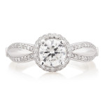 White Gold Diamond Engagement Ring - Yaffie 1 5/8ct Sparkler with G-H/SI-I1 Stones and Beautiful Box.