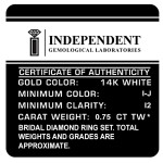 Boxed Yaffie Bridal Set with 3/4ct TDW White Gold Diamonds.