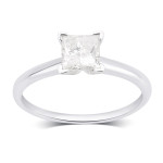 Captivating 1 1/4ct TDW Princess Diamond Engagement Ring in White and Gold by Yaffie