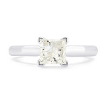 Regally Enchanting Yaffie Princess Diamond Engagement Ring in White and Gold with 1.00ct TDW
