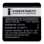 Yaffie Elegant Round White & Gold Diamond Engagement Ring - 1/3ct TDW