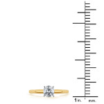 Engage in Elegance with Yaffie White and Gold Solitaire Diamond Ring - Featuring 1/4ct TDW