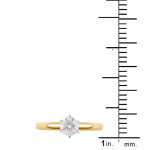 gold 3/8ct TDW Diamond Solitaire Engagement Ring - Custom Made By Yaffie™
