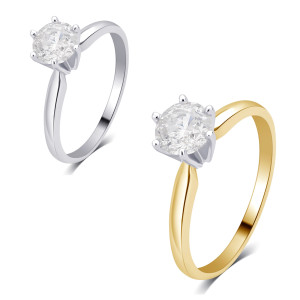 Golden Yaffie with Diamond Solitaire - 3/8ct TDW Engagement Ring