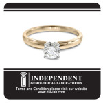 Experience Unmatched Brilliance: Yaffie Gold 1.5ct Round Diamond Solitaire Engagement Ring