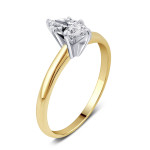 Marquise Sparkle - 1/2ct TDW Yaffie Gold Diamond Engagement Ring.