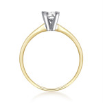 Sparkling Yaffie Gold Solitaire Engagement Ring with Princess-Cut 1/2ct TDW Diamond