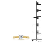 Yaffie Gold Sparkles: Half-Carat Princess-cut Diamond Solitaire Engagement Ring