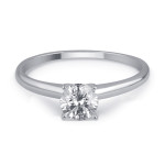 Shimmering Yaffie Gold Round Diamond Engagement Ring with 1/5ct Total Diamond Weight