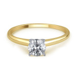 Lustrous Love: Yaffie 1/5ct Sparkling Round Diamond Solitaire Ring for Your Engagement