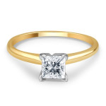 Enchanting Yaffie 1ct TDW Princess Diamond Solitaire Ring - Spark Love!