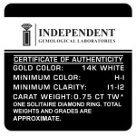 Yaffie Gold Majestic Princess-cut Diamond Engagement Ring with 3/4ct TDW