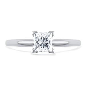 Princess Cut Diamond Solitaire Engagement Ring in Yaffie Gold with 3/4ct Total Diamond Weight
