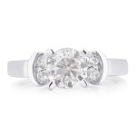 Sparkling 1 3/4ct Round Diamond Engagement Ring in Yaffie White Gold