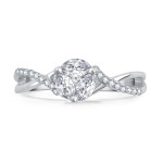 Engage in Elegance with Yaffie White Gold 1/2ct TDW Diamond Ring featuring Round and Marquise Beauties.