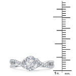 Engage in Elegance with Yaffie White Gold 1/2ct TDW Diamond Ring featuring Round and Marquise Beauties.