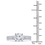 Sparkling Yaffie White Gold Diamond Ring - An exquisite 1ct TDW symbol of love