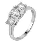 Sparkle in Style with Yaffie Stunning 2ct TDW White Gold 3-stone Anniversary Ring