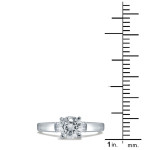 Shimmering Yaffie White Gold Engagement Ring with 3/5ct Diamond Brilliance