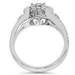 Eco-Chic White Gold Wedding Ring with 1.55 ct Lab-Grown Diamond by Yaffie