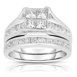 2ct TDW Diamond Composite Bridal Set in Stunning Yaffie White Gold