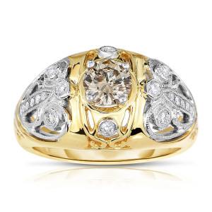 Yaffie Blushing Diamond Ring: a Two-tone Gold Stunner with 3/4ct TDW