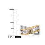 Champagne Spark Diamond Ring - Yaffie Two-tone Gold