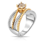 Champagne Spark Diamond Ring - Yaffie Two-tone Gold