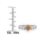 Chic as Champagne 3-Stone Diamond Ring in White Gold with 1.4ct Total Weight