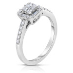 Mixed Baguette and Princess-cut Diamond Ring in Yaffie White Gold with 1/2ct TDW