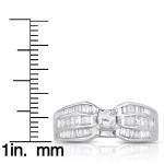 Princess Cut Solitaire Diamond Engagement Ring with Unique 1ct TDW Sparkle in Yaffie White Gold