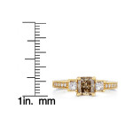 Cognac and White Diamond Ring: Yaffie Gold, 1 1/2ct TDW