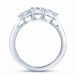 Sparkling Yaffie 3-Stone White Gold Engagement Ring with 1ct Total Diamond Weight