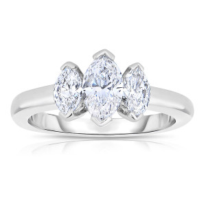The Yaffie Platinum Diamond Trio Wedding Ring featuring 1 1/5ct TDW.
