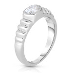 Oval Solitaire Diamond Ring - Yaffie Platinum Sparkles with 5/8ct TDW