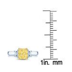 GIA-certified Fancy Yellow Diamond Ring with 1 3/4ct TDW in Yaffie Estie G Gold