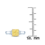 Yaffie Estie Gold & Platinum Ring: Stunning 1.6ct TDW GIA Fancy Yellow & White Diamonds