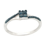 Yaffie Fabulous Blue Diamond Engagement Ring - A Stunning 0.19ct Round Brilliant Cut Treasure