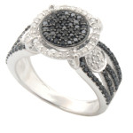Yaffie™ Custom Designer Ring Features 0.88ct Natural Black Diamond & Real Diamonds - A Fabulous Engagement Choice!