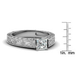 White Gold Princess-cut Diamond Engagement Ring - 1/2ct. TDW