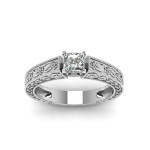 White Gold Princess-cut Diamond Engagement Ring - 1/2ct. TDW