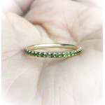 Yaffie Tourmaline Eternity Band - Birthstone Stacking for a Green Sparkle