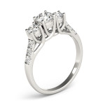 Sparkling Three-Stone Engagement Ring with 1/2ct TDW White Diamonds by Yaffie JewelMore in White Gold