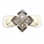 Yaffie Kabella Dazzling Diamond Square Ring in Luxe White Gold - 1/2ct TDW