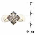 Yaffie Kabella Dazzling Diamond Square Ring in Luxe White Gold - 1/2ct TDW