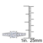 Princess Cut 1ct TDW Diamond Ring in White Gold by Yaffie