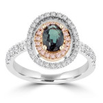 Brazilian Alexandrite and Diamond Statement Ring - Yaffie La Vita Vital in White Gold with .79ct TGW
