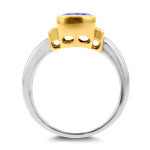 Gorgeous Yaffie La Vita Ring with Sparkling Tanzanite and Dazzling White Diamonds