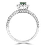 Sparkling Yaffie La Vita White Gold Ring with Fine Brazilian Alexandrite and Diamond Accent