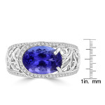 Vitalize with Yaffie La Vita Oval White Gold Tanzanite and Diamond Ring - 3.62ct for Glamour